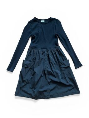 Zara Black Long-Sleeve Pocket Dress
